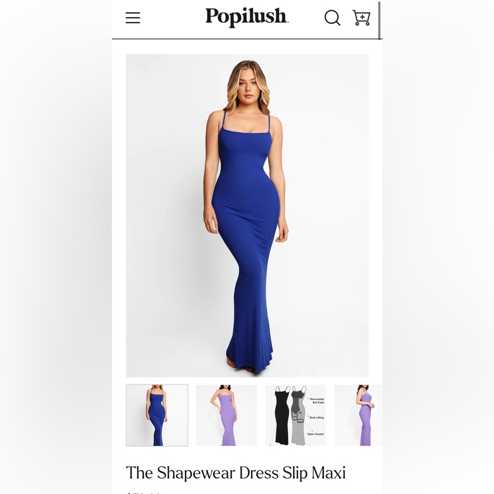Royal blue maxi dress- never worn